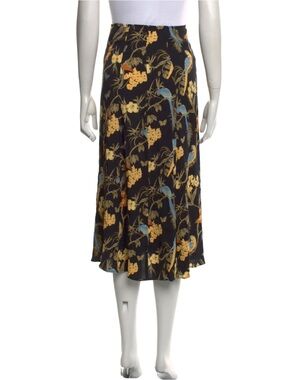 Reformation tropical bird skirt with slit